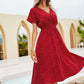 Robe d'été moulante à manches courtes et pois