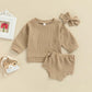 Infant Spring And Summer T-shirt Shorts Solid Color Suit