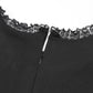 Robe fourreau à manches longues et taille élastique pour femme, coutures en maille à pois