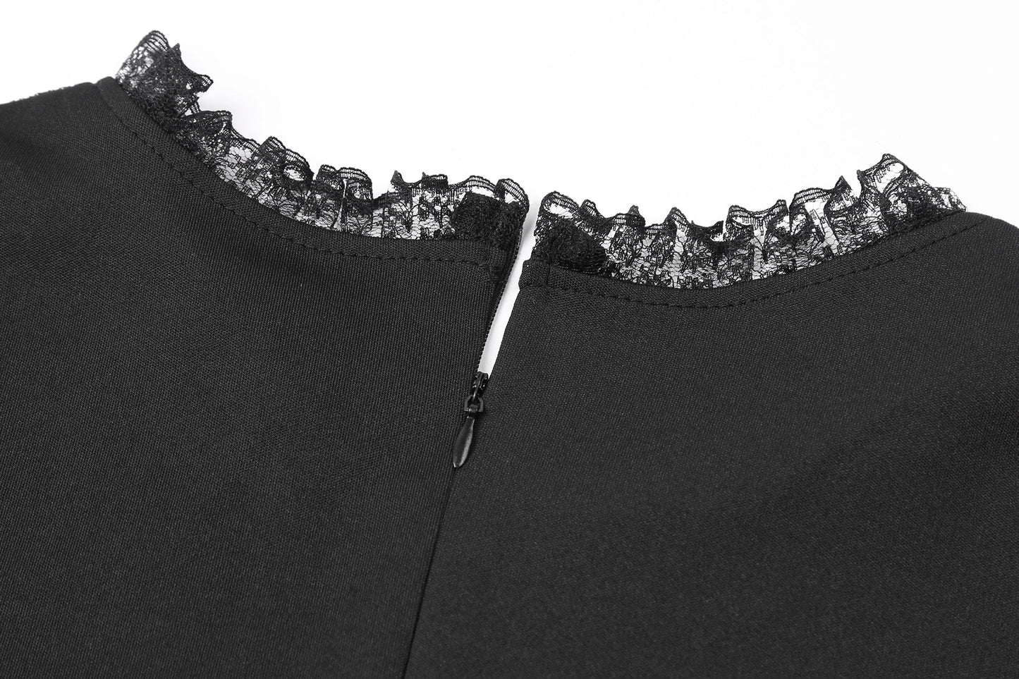 Robe fourreau à manches longues et taille élastique pour femme, coutures en maille à pois