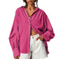 Casual Top Versatile Lantern Sleeve Jacket