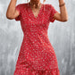 Women's Fashion Personality V-neck Floral Dress