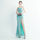 Women's Fashion Side Slit Sling Long Dress