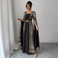 Womens Casual Long-sleeve Flared Dress