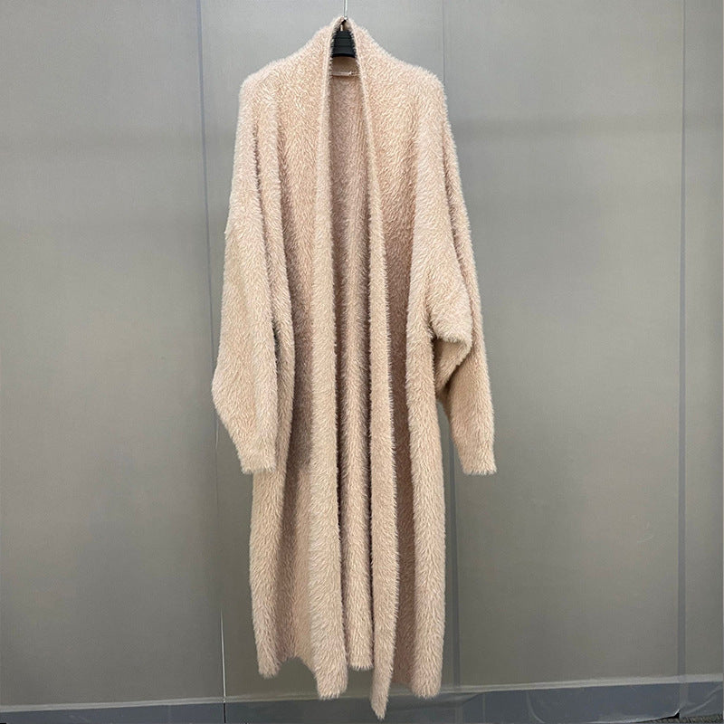 Women's Super Long Temperament Thick Knitted Cardigan Jacket