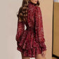 High Waist All-matching Belt Long Sleeve Dress