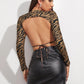 European And American Halter Lace Up Short Slim Top