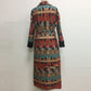 Women's Double-sided Printed British Lapel Long Trench Coat