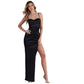 New Pleated Slit Slim-fit Bodycon Dress