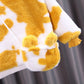 Long-sleeved Warm Sweater With Plush Rabbit Fur For Children And Infants