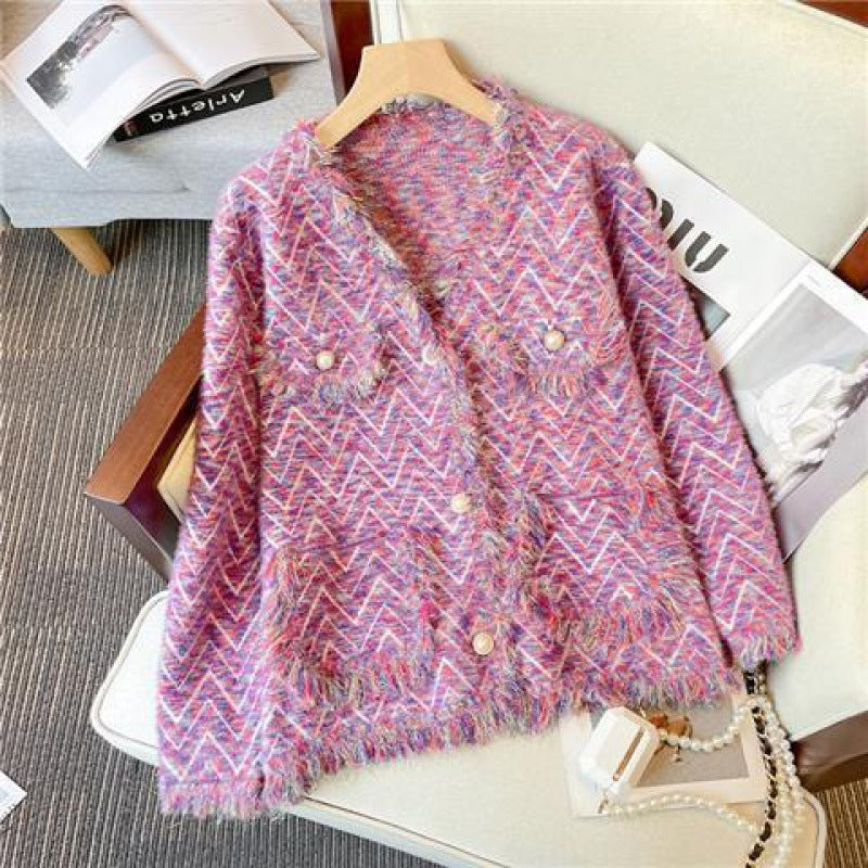 Women's Fringed Knitted Cardigan Coat