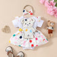 Girls' Cute Frog Short-sleeved Double-layer Dress