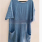 Women's Loose Pockets Back V-neck Short-sleeved Jumpsuit