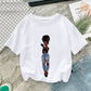 T-shirt slim blanc à manches courtes pour femme