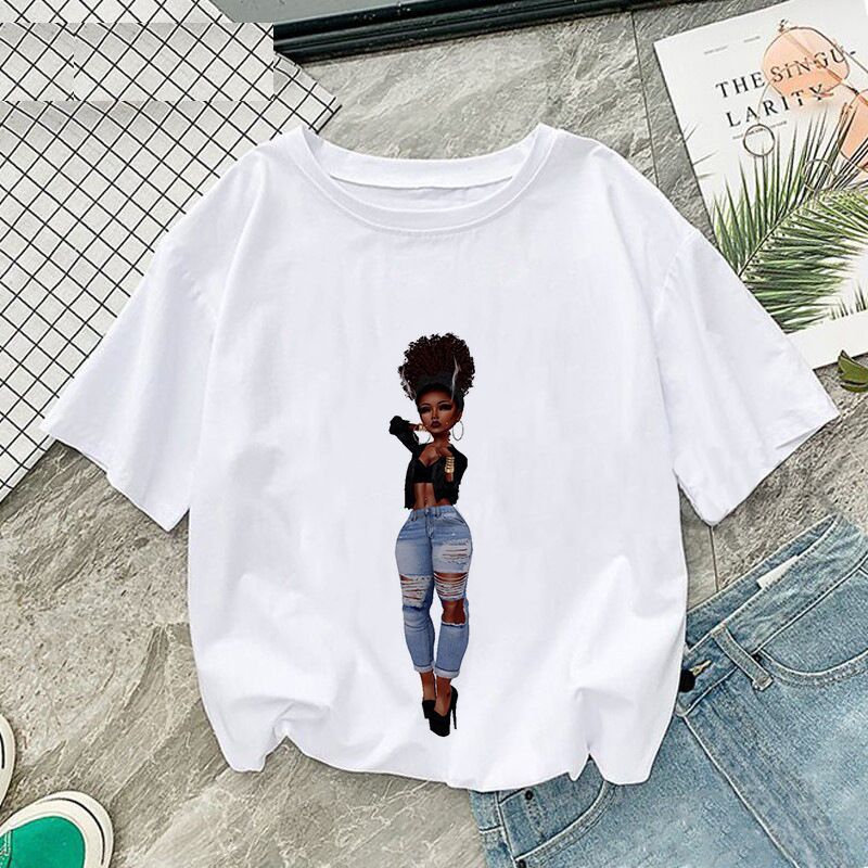 T-shirt slim blanc à manches courtes pour femme