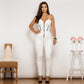 Combinaison en cuir blanc brillant Melody de Shascullfites, combinaison longue blanche pour femme, body gainant une pièce