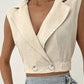 Women's Fashion V-neck Cotton Linen Vest Top