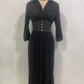 Solid Color Pleated Waist Tight Elegant Dress For Women