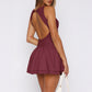 Elegant And Graceful Solid-color Short Skirt Dress