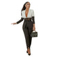 Suit Color Contrast Patchwork Casual Two-piece Suit Autumn