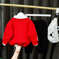 Costume garçon simple et tendance à imprimé ours