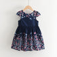 Summer Short Sleeved Butterfly Flower Print Ethnic Princess Dress