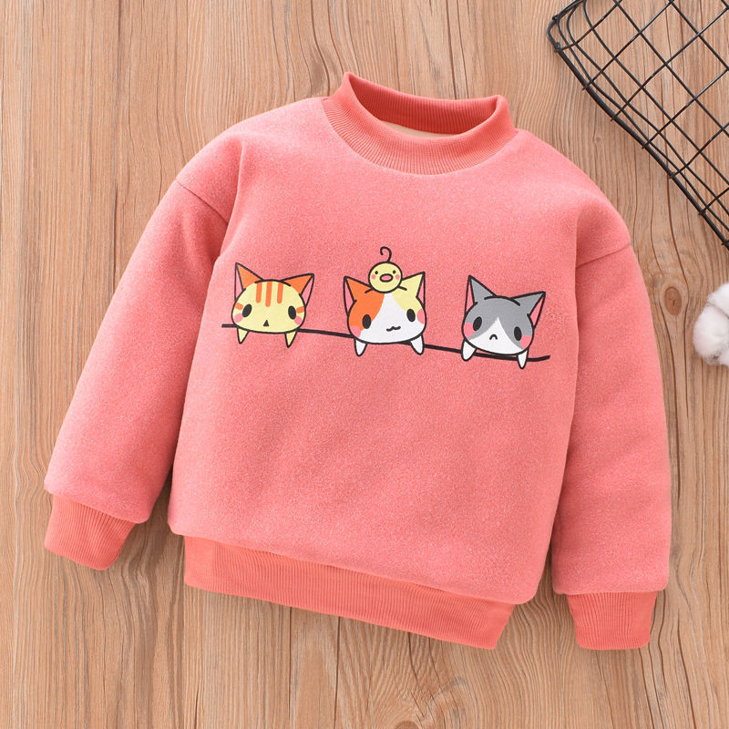 Warm Boys And Girls' Plush And Thickened Sweater