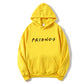 Sweat-shirt à capuche à manches longues et imprimé Letter Friend pour femme