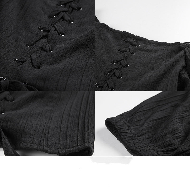 Women's Cross-Tie Top Design Shirt