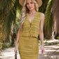 V-neck Casual Loose Vest Knitting Suit Women