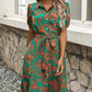 Robe chemise d'été ample à manches courtes