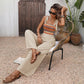 Womens Embroidered Patchwork Jumpsuit With Straps