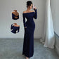 Women's Off-shoulder Fashion Slim Temperament Sheath Dress