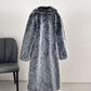 Autumn And Winter Extended Imitation Fur Coat Overcoat