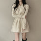 Cute Knitted Sweater Pleated Skirt Slimming Slim Fit Suit