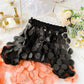 Three-Dimensional Flower western Style Puff Sleeve Top
