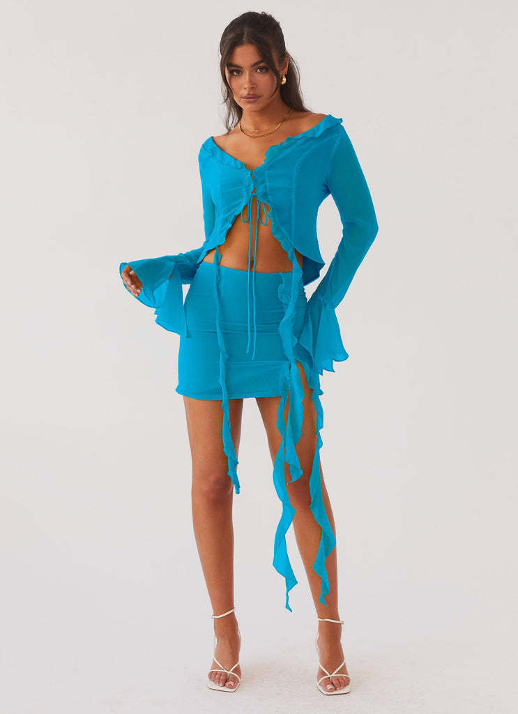 New Tassel Lace Long-sleeved Hip Skirt Suit