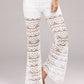Summer Women Elegant Patchwork Sheer Pants Lace Trouser Pantalon Party Clubwear
