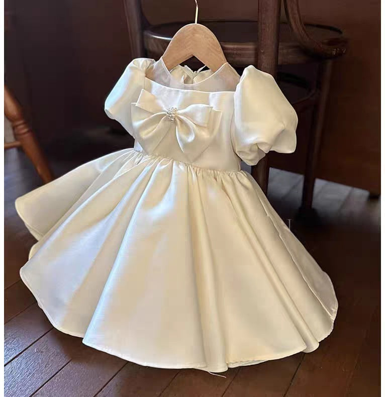 Children's Solid Color Versatile Age Birthday Princess Dress