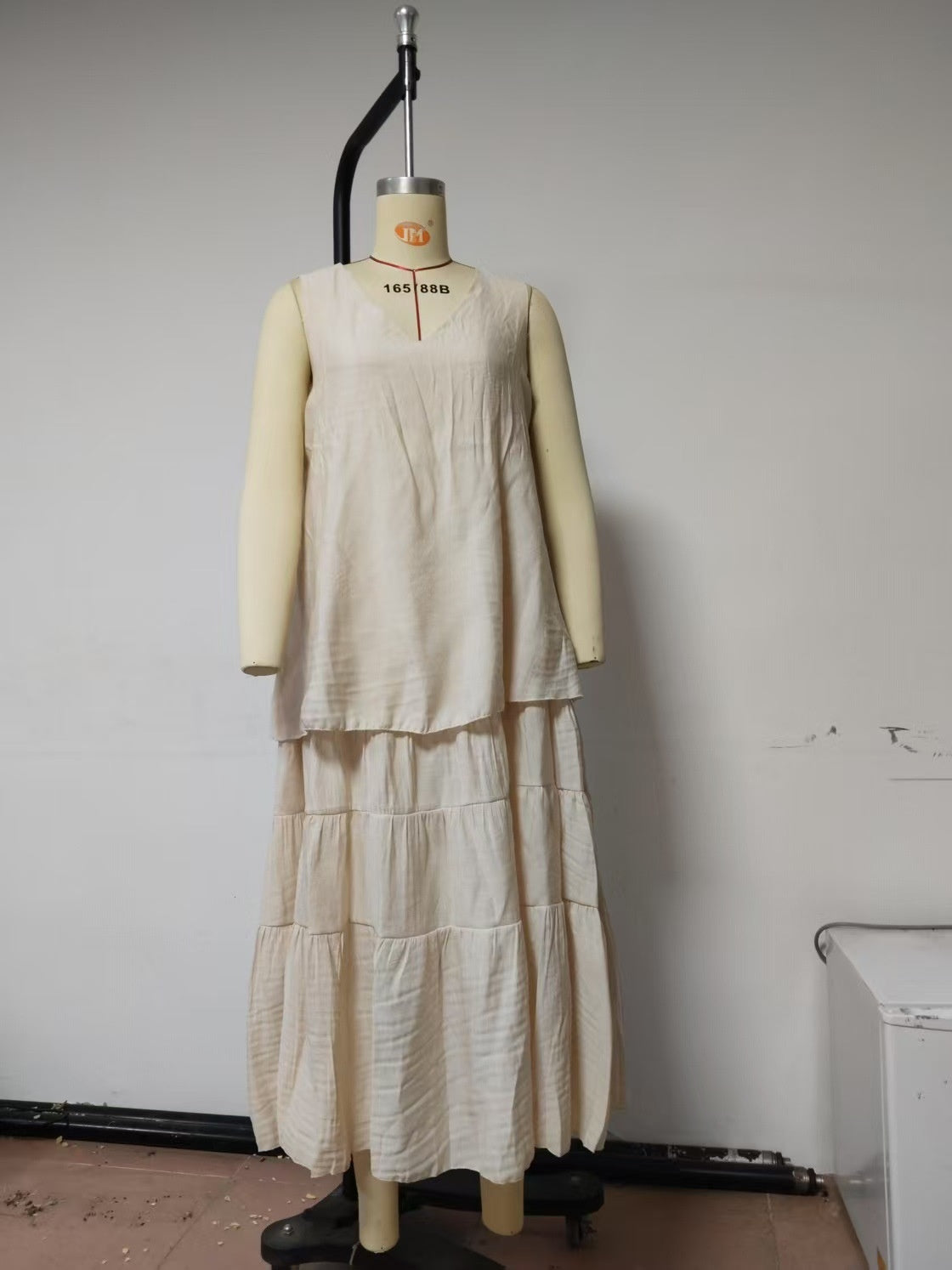 Women's Cotton And Linen Loose Large Skirt Sleeveless Dress