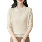 Pull femme en tricot à revers perlé
