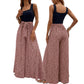 Pantalon amincissant cintré à pois colorés pour femme