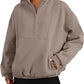 Pull en polyester tendance pour femme, style sport décontracté, avec poche zippée