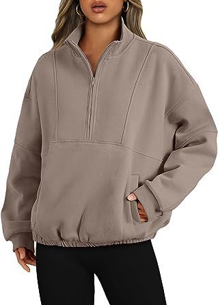 Pull en polyester tendance pour femme, style sport décontracté, avec poche zippée