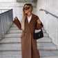 Suit Collar Double Breasted Woolen Coat