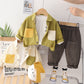 Color Block Shirt Small And Medium Boys Three-piece Suit