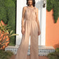 Tank Top Suspender Jumpsuit Flared Pants Wide Leg Pants