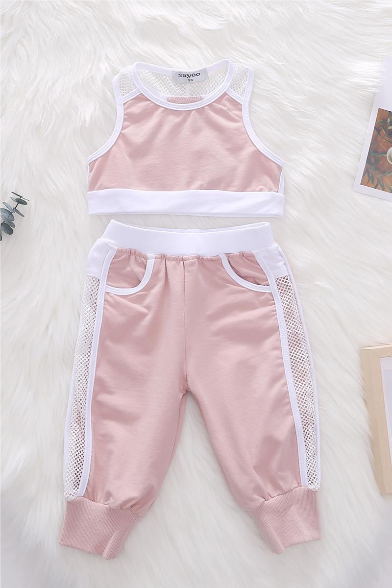 Gilet de sport en coton pour filles, couleur unie, tricoté, élastique