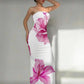 Sexy Slim Fit Printed Tube Top Bodycon Sheath Dress