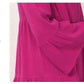 Women's Fashion Solid Color V-neck Long-sleeve Dress